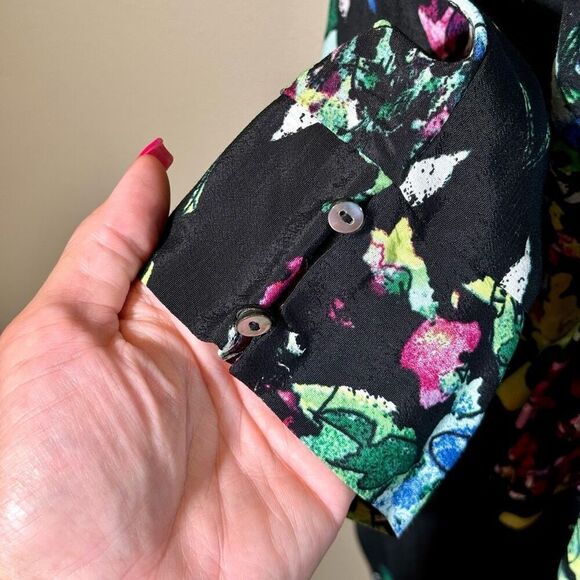 Maeve Petal Palette Dolman Slouchy Split Hem Mini Dress Women's Small - Picture 5 of 12